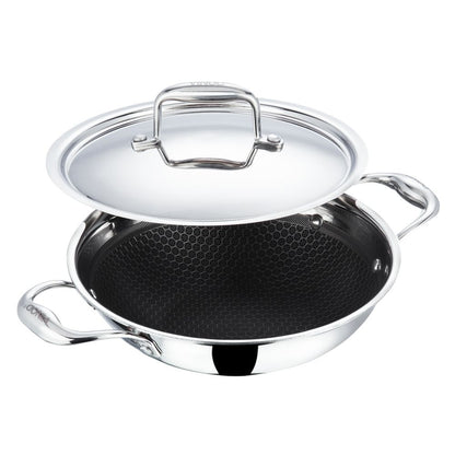 Vinod Platinum X Stainless steel Nonstick Wok Kadai 28 cm 3.7 Liter PXKD28