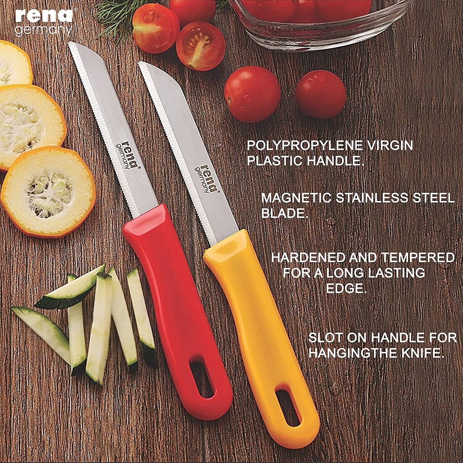 Rena Multi Colour Silver Stainless Steel Knife Set, 10-Piece Set