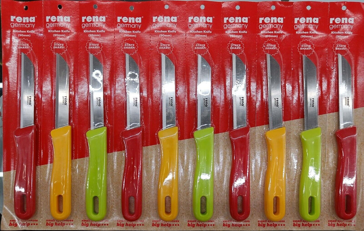 Rena Multi Colour Silver Stainless Steel Knife Set, 10-Piece Set