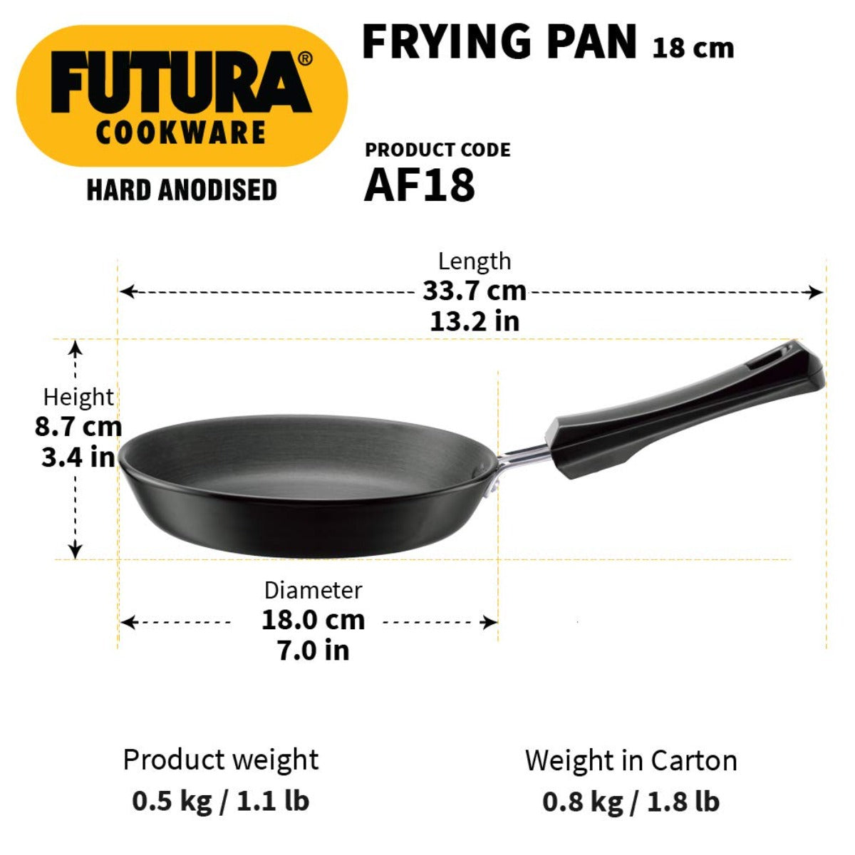 Futura Hard Anodised Frying Pan by Hawkins AF17