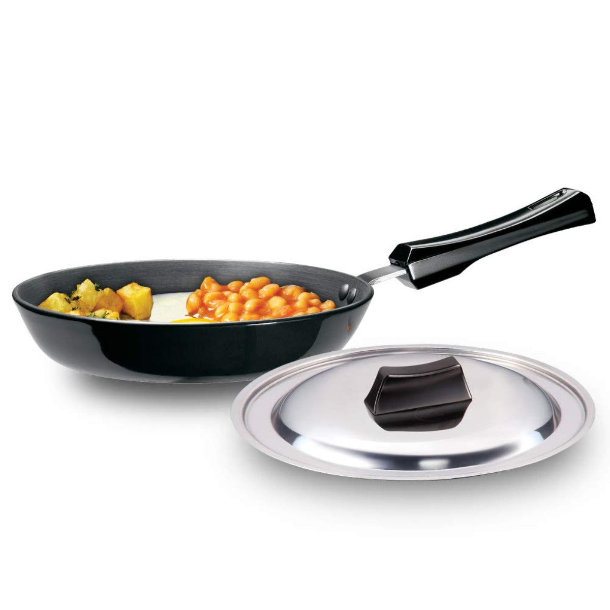 Futura Hard Anodised Frying Pan With Stainless Steel Lid by Hawkins AF20S