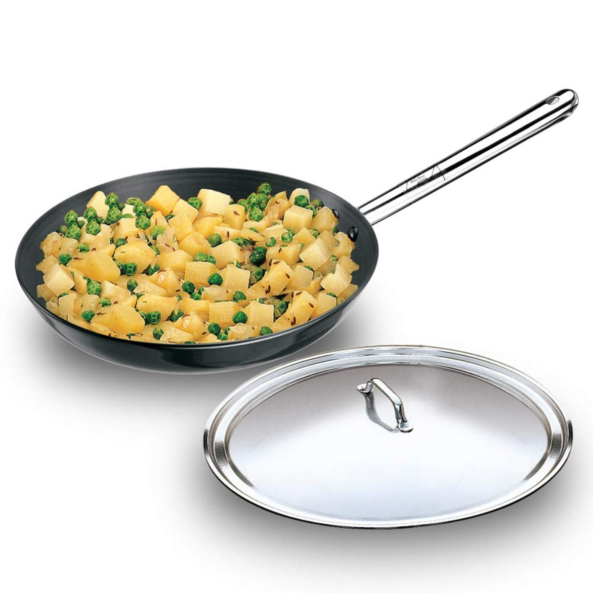 Futura Hard Anodised Frying Pan With Stainless Steel Lid by Hawkins AF29S