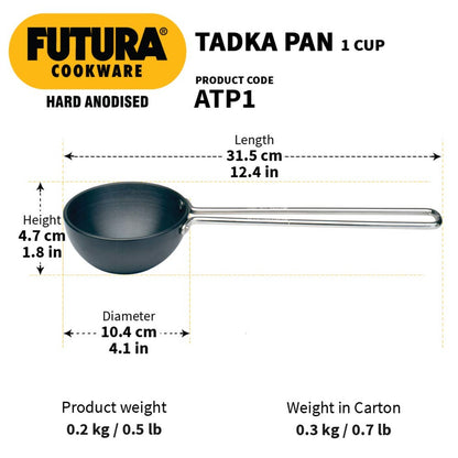 Futura Hard Anodised Tadka Pan/Spice Heating Pan By Hawkins ATP1