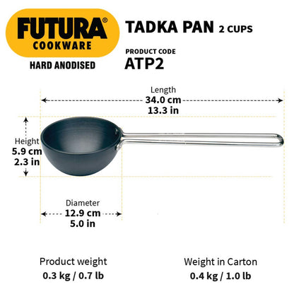 Futura Hard Anodised Tadka Pan/Spice Heating Pan By Hawkins ATP2