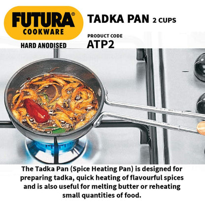 Futura Hard Anodised 2 Cup Tadka Pan/Spice Heating Pan By Hawkins ATP2