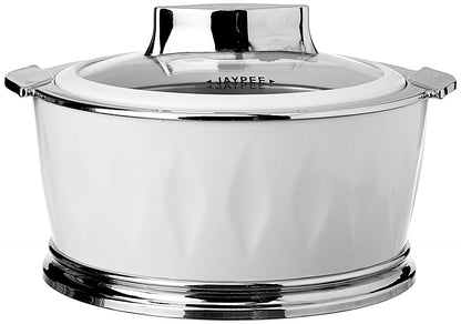 Jaypee Dazzle White Set of 3 Casserole Hot Pot Set 1000+1500+2000 ml Jr Gift Set