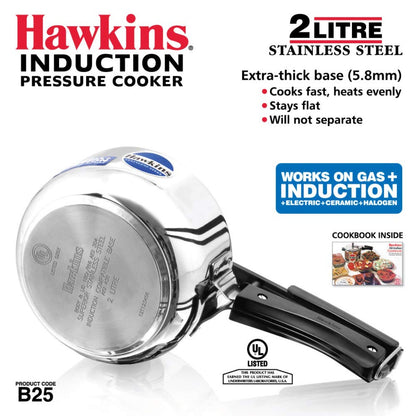 Hawkins Stainless Steel Pressure Cooker | Induction Compatible