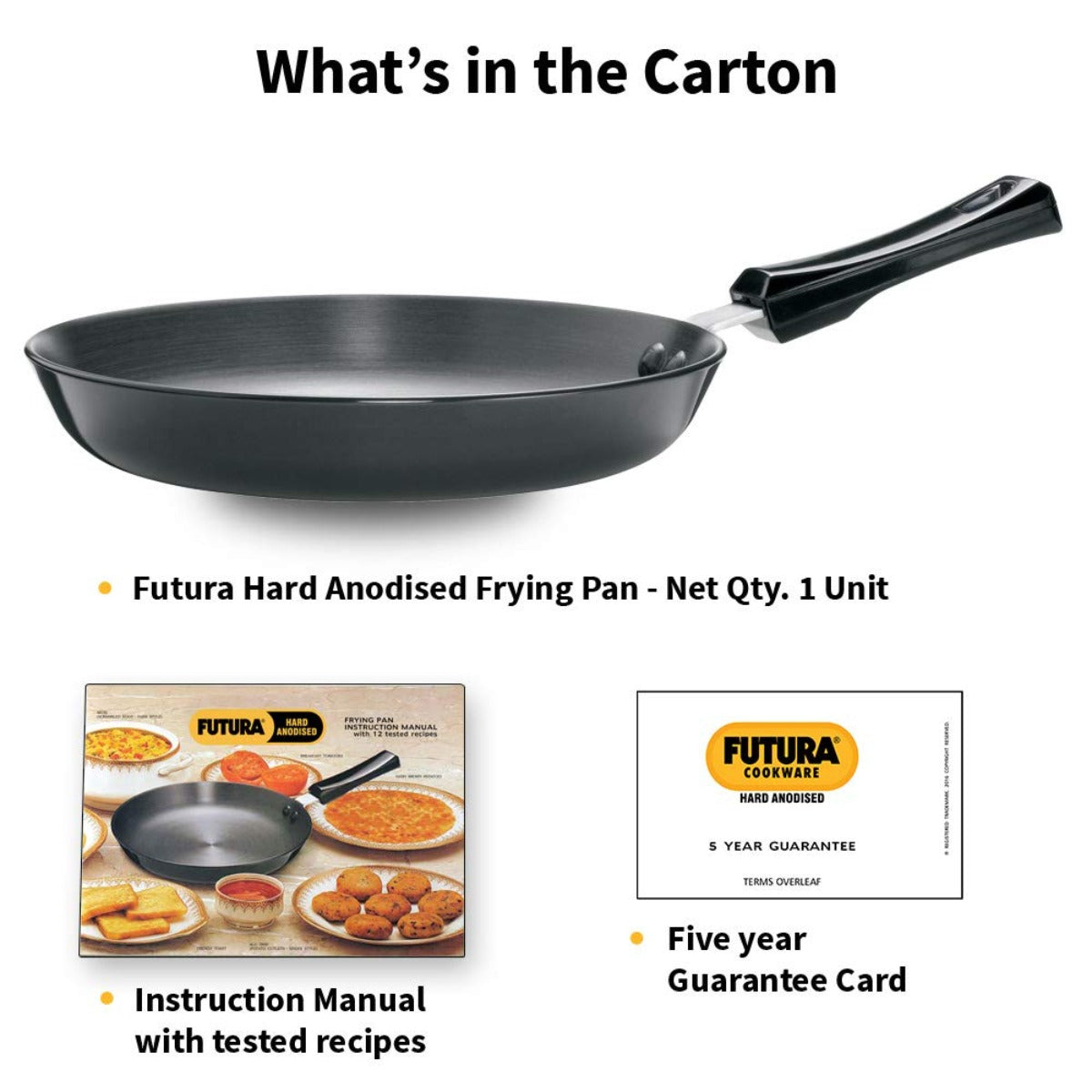 Futura Hard Anodised 24 cm Induction Friendly Frying Pan By Hawkins