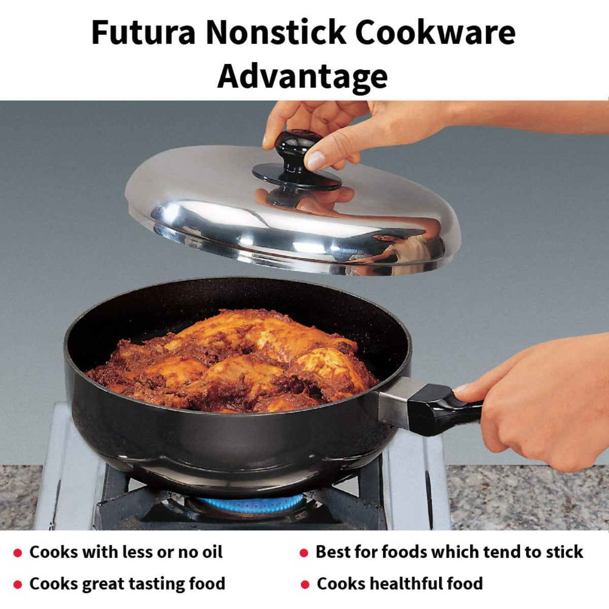 Futura Nonstick All Purpose Pan 2.5 Ltr With Lid By Hawkins NAP25