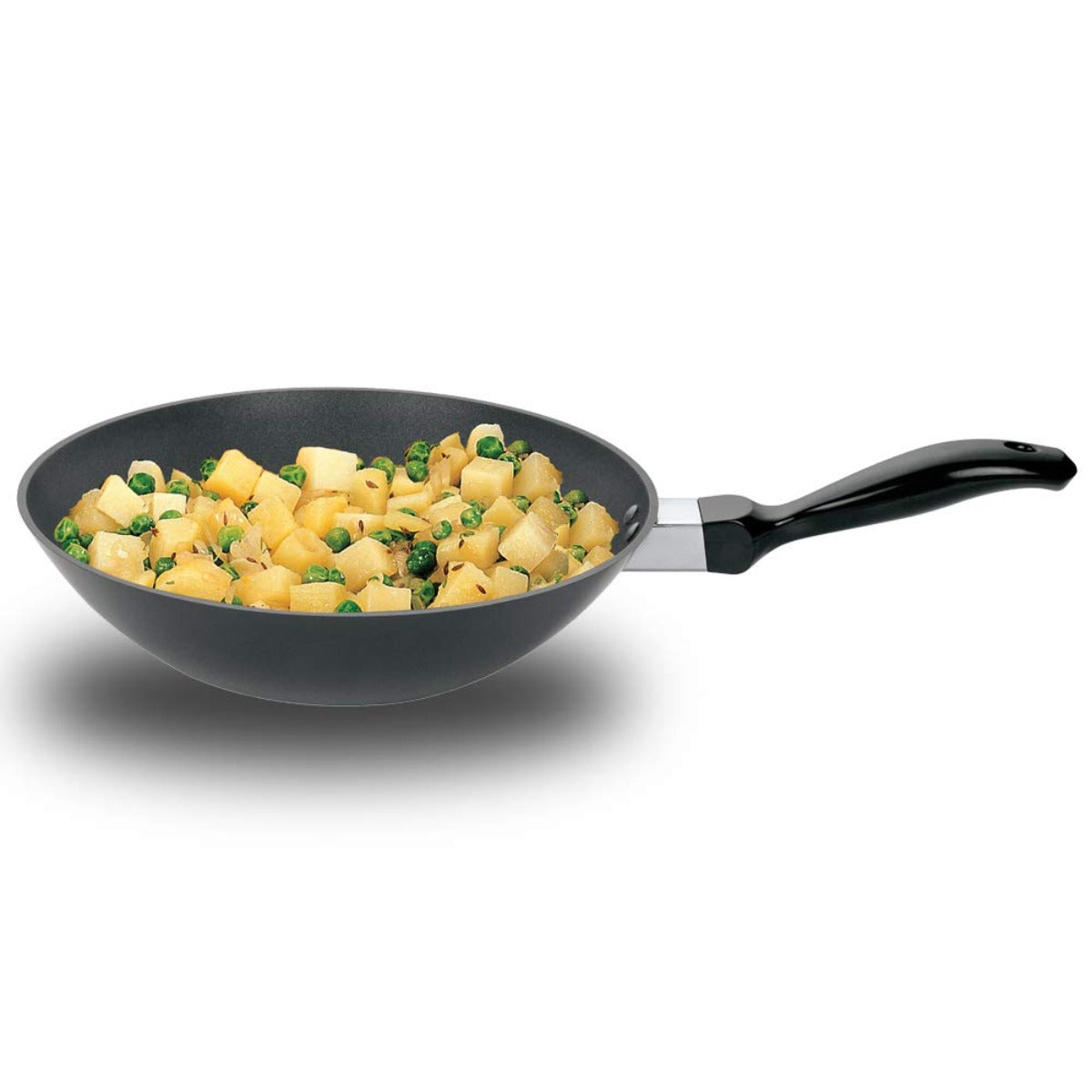 Futura Nonstick 2 Ltr Deep Fry Pan Wok (Flat Bottom, Long Handle) by Hawkins NDL20