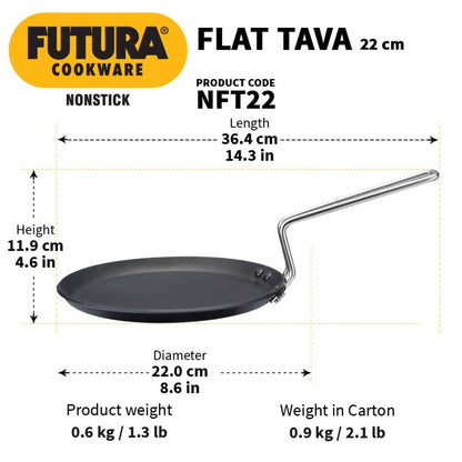 Futura Nonstick Flat Tava Griddles by Hawkins NFT22