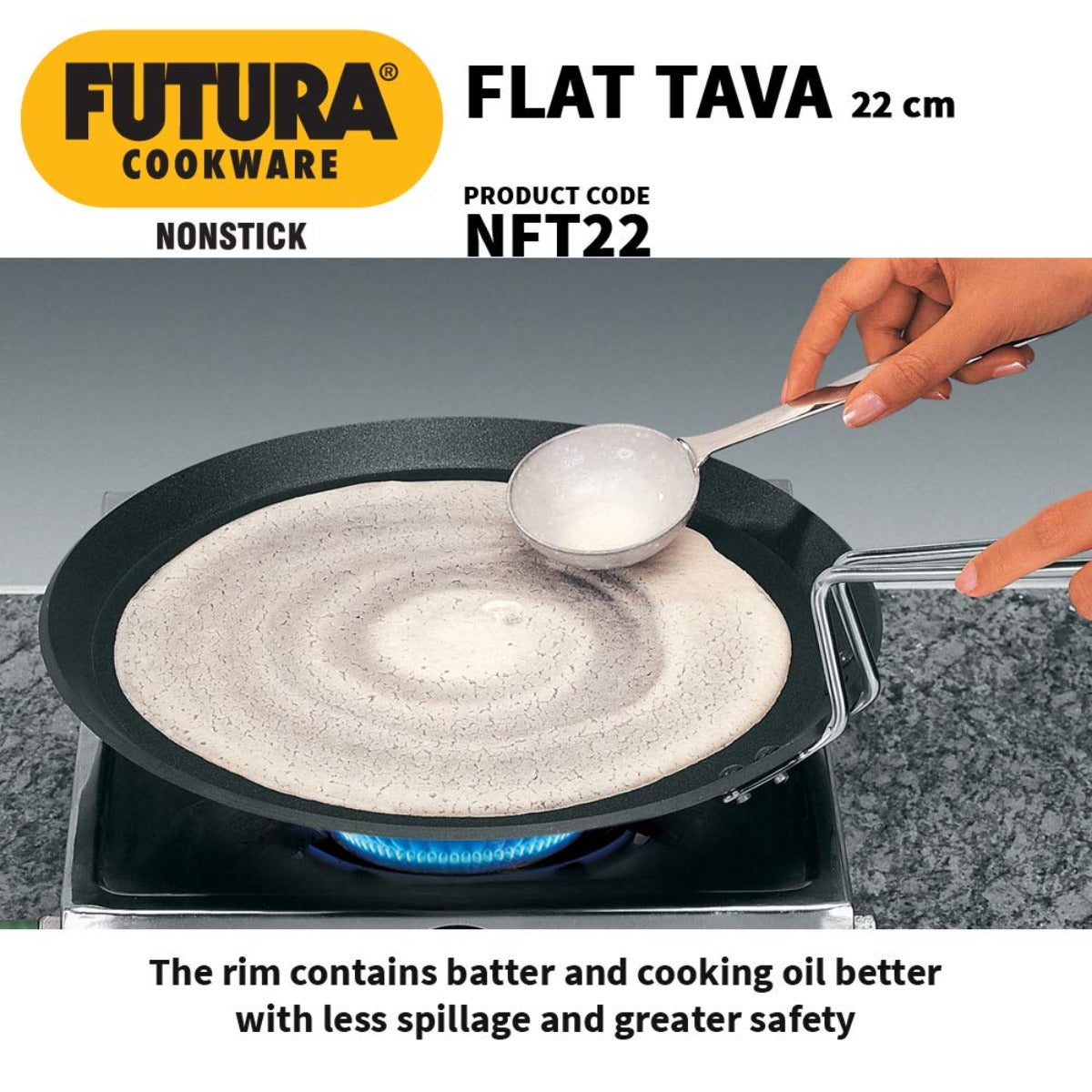 Futura Nonstick Flat Tava Griddles by Hawkins NFT22