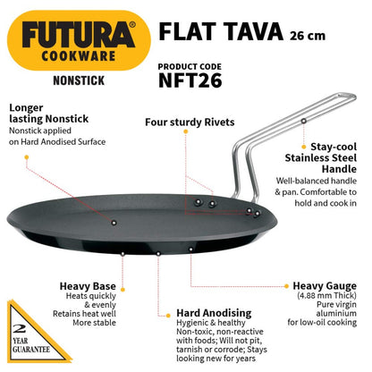 Futura Nonstick Flat Tava Griddles by Hawkins NFT26